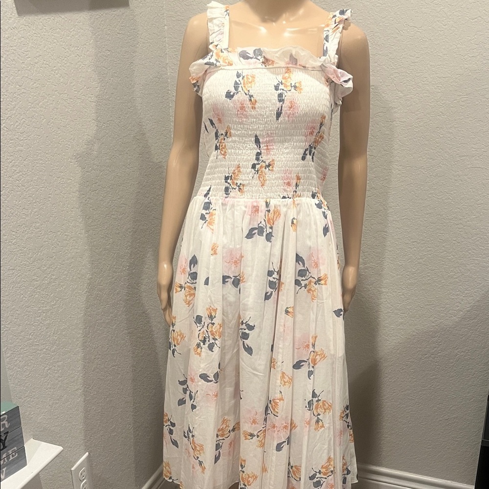 NWOT Polo Ralph Lauren lined Floral  100% cotton Dress w/ pockets.